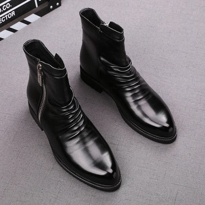 Elegante Chelsea-Stiefel aus schwarzem, weichem Leder