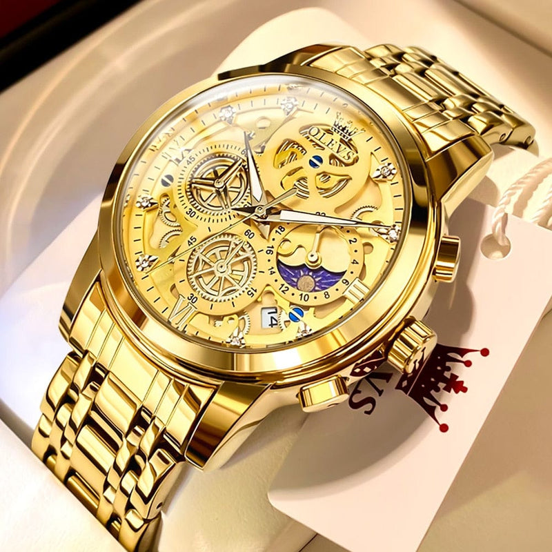 Gold Skeleton Style 24 Hour Day Night New