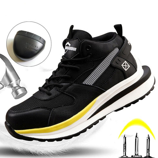 Men Anti-puncture Work Sneakers Safety Shoes Men Steel Toe