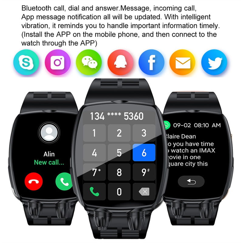Bluetooth Call Smart Watch Men IP68 3ATM Waterproof