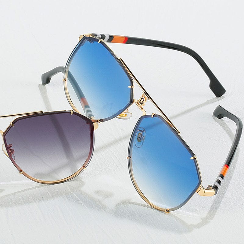 Punk Rimless Sunglasses Men Luxury Brand