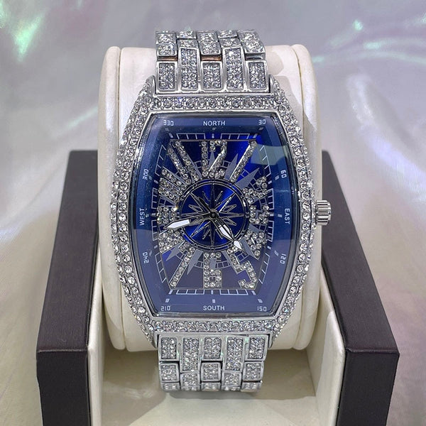 Luxury Men's Watches Fashion Hip Hop Iced Diamond