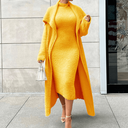Long Sleeve Trench Fashion Two 2 Piece Set